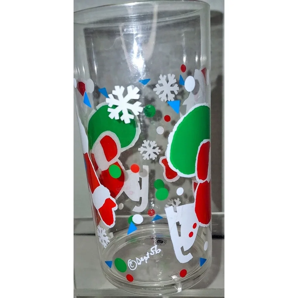 Dept 56 Vintage Christmas Santa Claus Acrylic Tumblers Set of 4‎ Cheryl Johnson